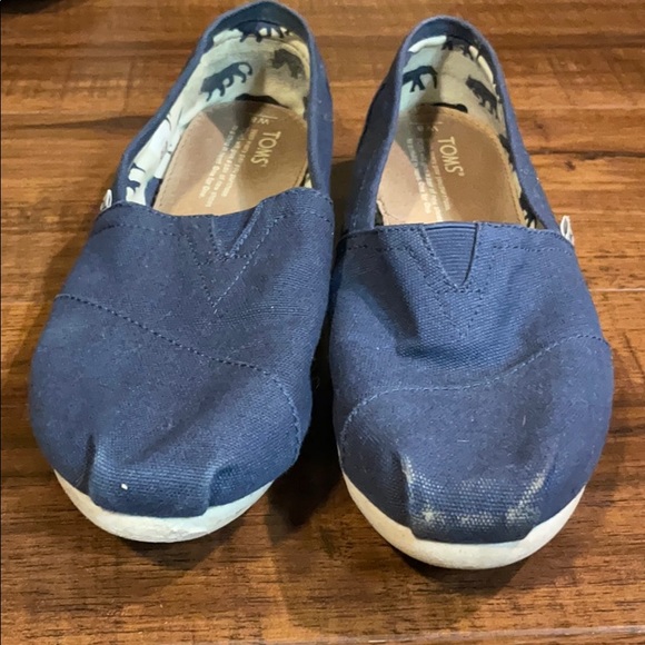 Navy Blue Toms slip ons! - Picture 3 of 5